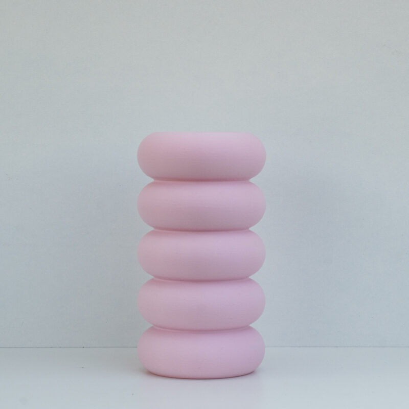 Donutella Vase in Bubble Gum