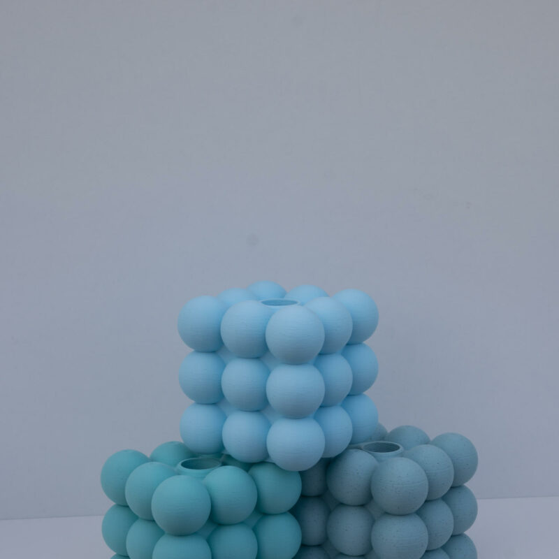 nachhaltige Bubble Vase in Blautönen